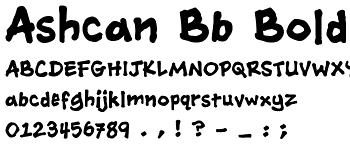 Ashcan BB Bold font